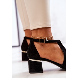 Escarpins en daim à talon Laura Messi 2309 Noir 1