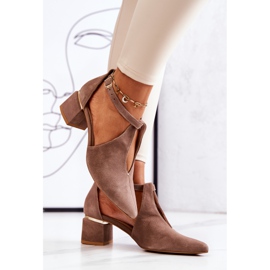 Escarpins En Daim Sur Talon Laura Messi 2309 Beige 6