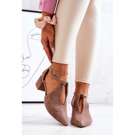 Escarpins En Daim Sur Talon Laura Messi 2309 Beige 2