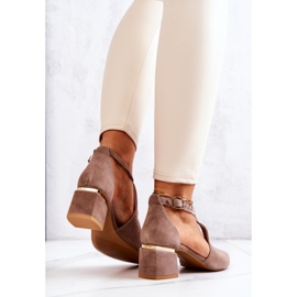 Escarpins En Daim Sur Talon Laura Messi 2309 Beige 1