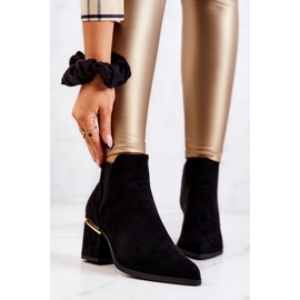 PS1 Santiags noires ajourées en daim Helloni 2