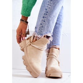 PS1 Bottes Worker Daim À Bandes Beige Clair Moriah 2