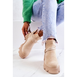PS1 Bottes Worker Daim À Bandes Beige Clair Moriah 5