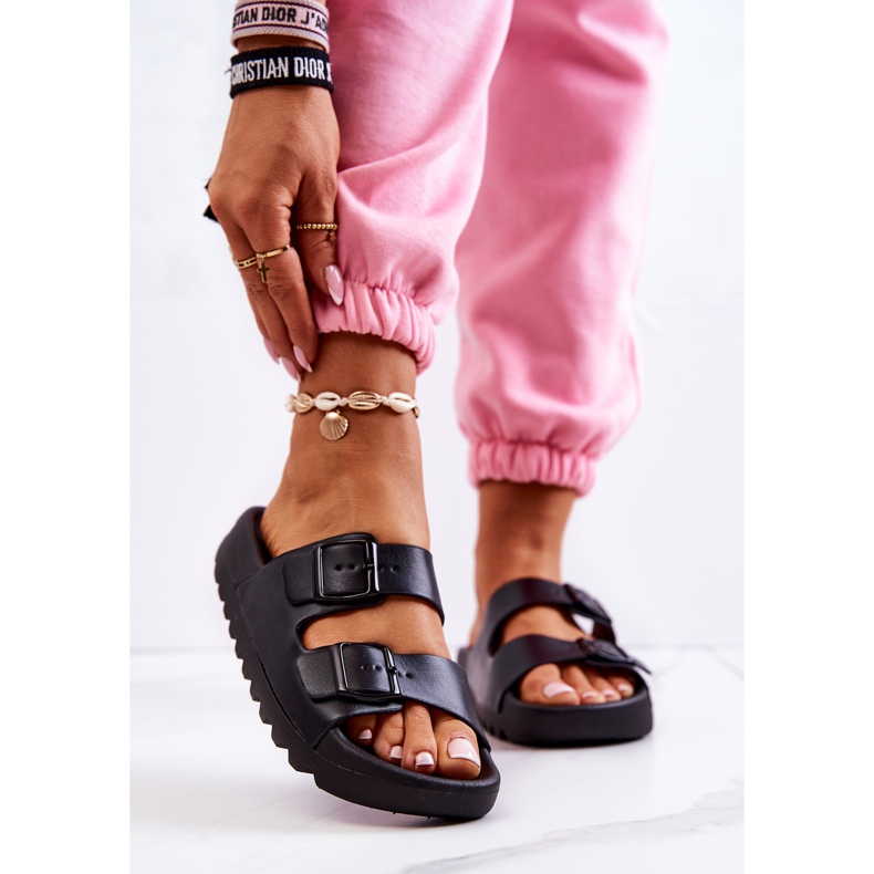 PS1 Pantoufles en caoutchouc sur la plate-forme noire Westie le noir 2