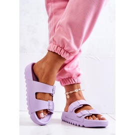 PS1 Pantoufles en caoutchouc sur la plate-forme violette Westie 3