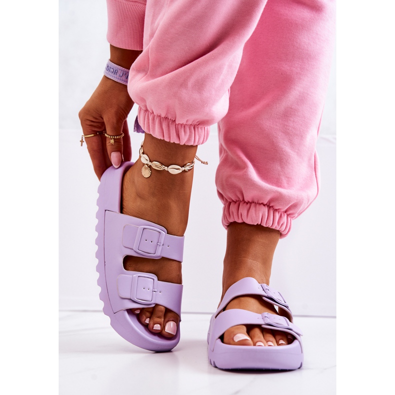PS1 Pantoufles en caoutchouc sur la plate-forme violette Westie 2