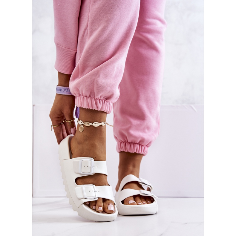 PS1 Pantoufles en caoutchouc sur la plate-forme blanche Westie 1