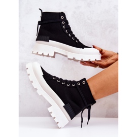 PS1 Bottes noires nouées Faithfull le noir 1