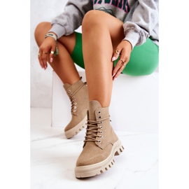 PS1 Bottes en daim nouées Hurricane beige foncé 4