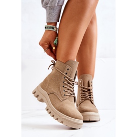 PS1 Bottes en daim nouées Hurricane beige foncé 2