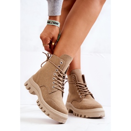 PS1 Bottes en daim nouées Hurricane beige foncé 3