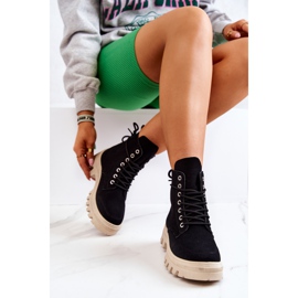 PS1 Bottes en daim à nouer ouragan noir le noir 5