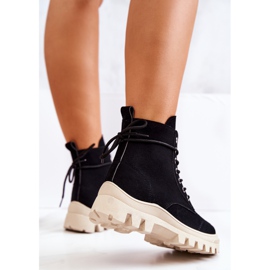 PS1 Bottes en daim à nouer ouragan noir le noir 4