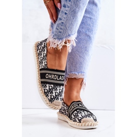 PS1 Espadrilles noires classiques Warm Time beige le noir 2