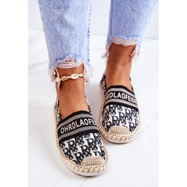 PS1 Espadrilles noires classiques Warm Time beige le noir 4
