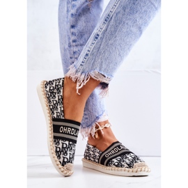 PS1 Espadrilles noires classiques Warm Time beige le noir 3