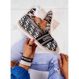 PS1 Espadrilles noires classiques Warm Time beige le noir 6