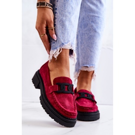 PL5 Mocassins Daim Décor La.Fi Fuchsia Laurene rose 2
