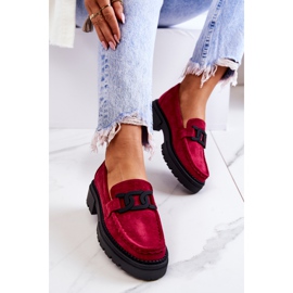 PL5 Mocassins Daim Décor La.Fi Fuchsia Laurene rose 5