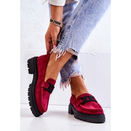 PL5 Mocassins Daim Décor La.Fi Fuchsia Laurene rose 3