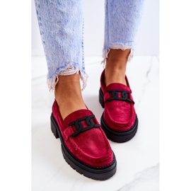 PL5 Mocassins Daim Décor La.Fi Fuchsia Laurene rose 4