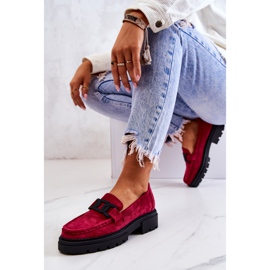 PL5 Mocassins Daim Décor La.Fi Fuchsia Laurene rose 7