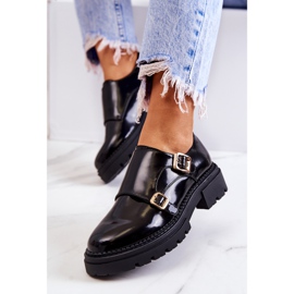 PL5 Chaussures En Cuir Avec Boucle La.Fi Noir Leonie le noir 5
