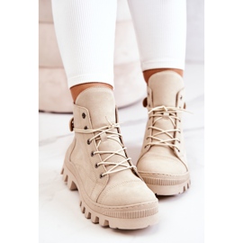 PK1 Bottes Marsha beiges trappeurs nouées 6