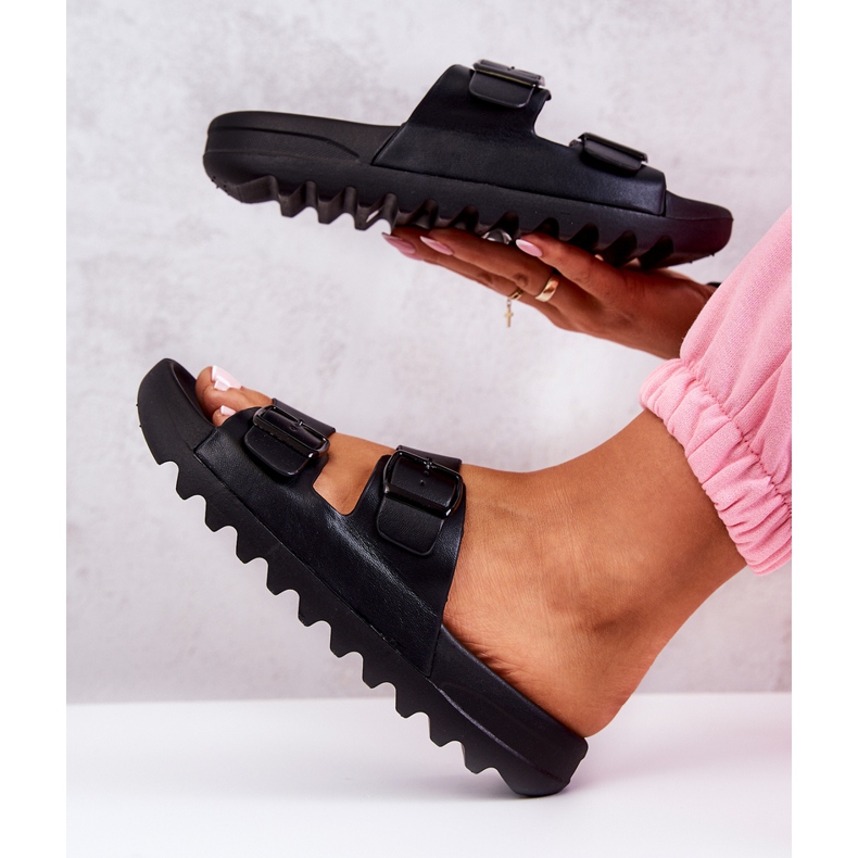 PS1 Pantoufles en caoutchouc sur la plate-forme noire Westie 1