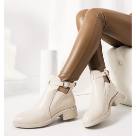 Bottines beiges pour femme Fern 1