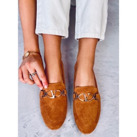 Mocassins femme Fred Camel brun 1