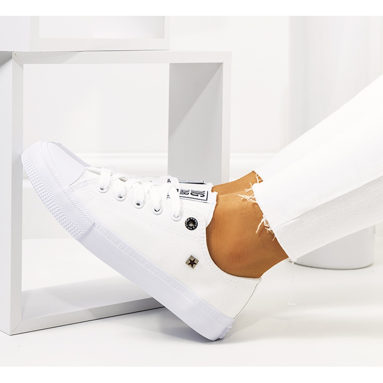 Baskets blanches pour femmes Big Star AA274010 1