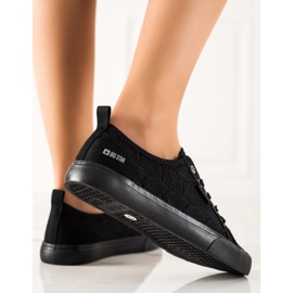 Baskets femme Big Star ajourées JJ274064 le noir 1