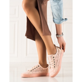 Baskets Femme Big Star Ajourées JJ274059 rose 1