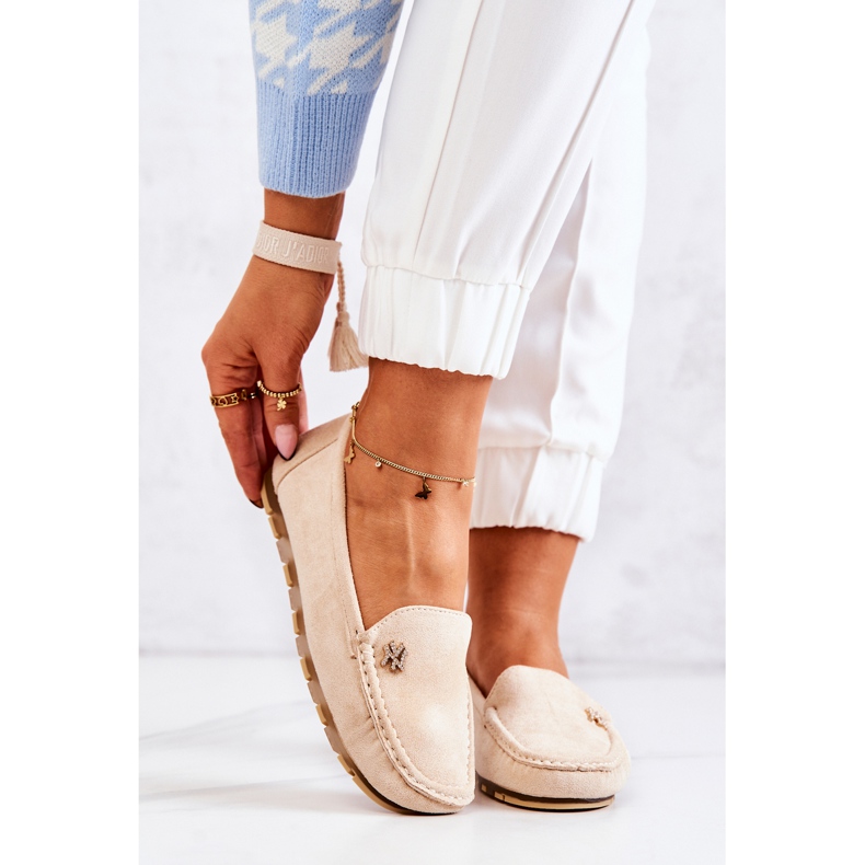 PS1 Mocassins Femme en Daim Beige Madelyn 1