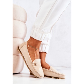 PS1 Mocassins Femme en Daim Beige Madelyn 4