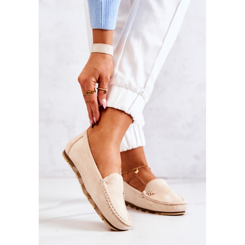PS1 Mocassins Femme en Daim Beige Madelyn 2