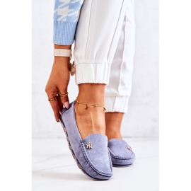 PS1 Mocassins en Daim pour Femme Bleu Madelyn 7