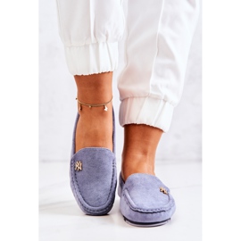 PS1 Mocassins en Daim pour Femme Bleu Madelyn 4