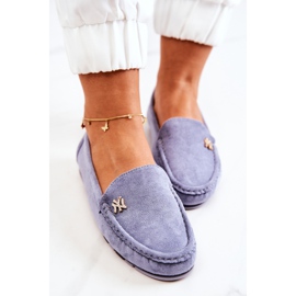 PS1 Mocassins en Daim pour Femme Bleu Madelyn 6