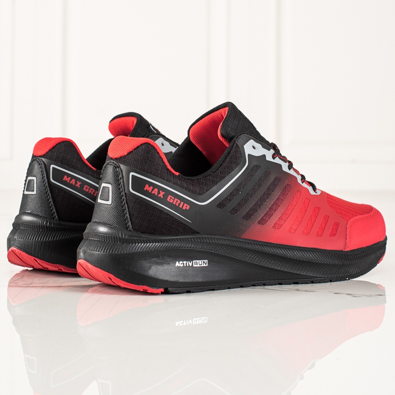 DK Chaussures de sport pour hommes sur la plate-forme noir rouge 1