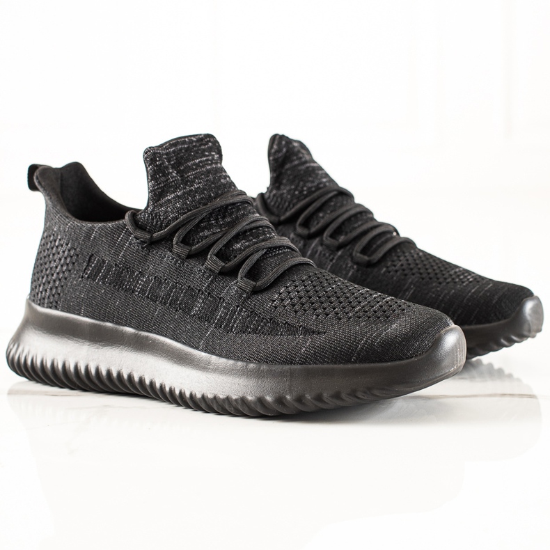 TRENDI Baskets confortables pour hommes le noir gris 2 TRENDI Baskets confortables pour hommes le noir gris 2