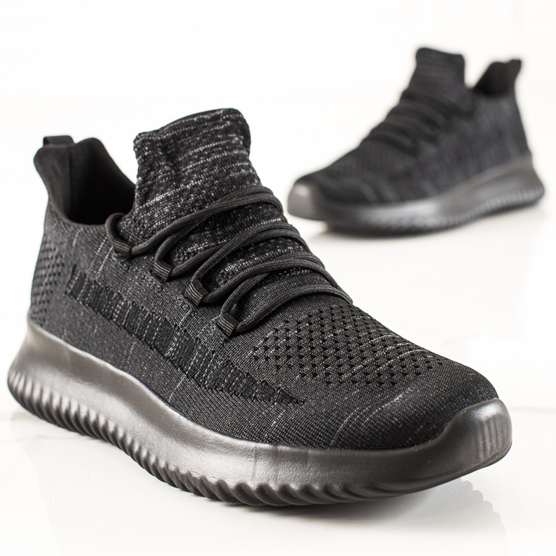 TRENDI Baskets confortables pour hommes le noir gris 1 TRENDI Baskets confortables pour hommes le noir gris 1