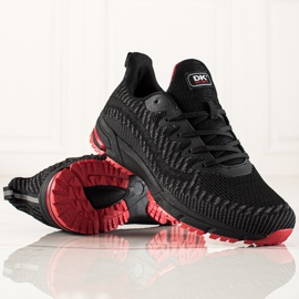 DK Chaussures de sport confortables pour hommes noir gris 1