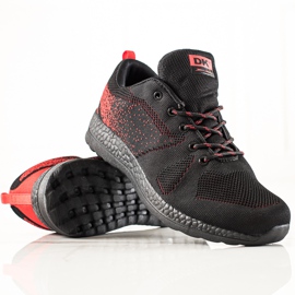 DK Baskets homme noires et rouges 1