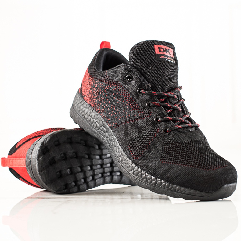 DK Baskets homme noires et rouges le noir 1 DK Baskets homme noires et rouges le noir 1