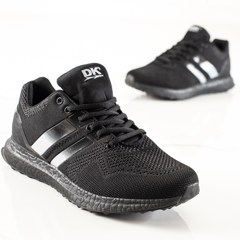 DK Chaussures de sport pour hommes à brides noir 2