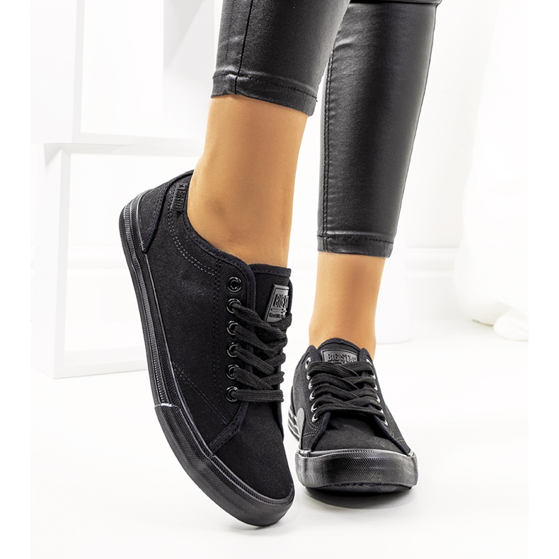 Baskets femme Big Star noires JJ274066 le noir 2