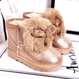 Bottes De Neige Enfant Avec Fourrure Or Rose Aurora doré 1