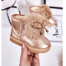 Bottes De Neige Enfant Avec Fourrure Or Rose Aurora doré 2